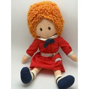 Original Knickerbocker 1982 Little Orphan Annie 15" Rag Doll w/Yarn Hair Vintage